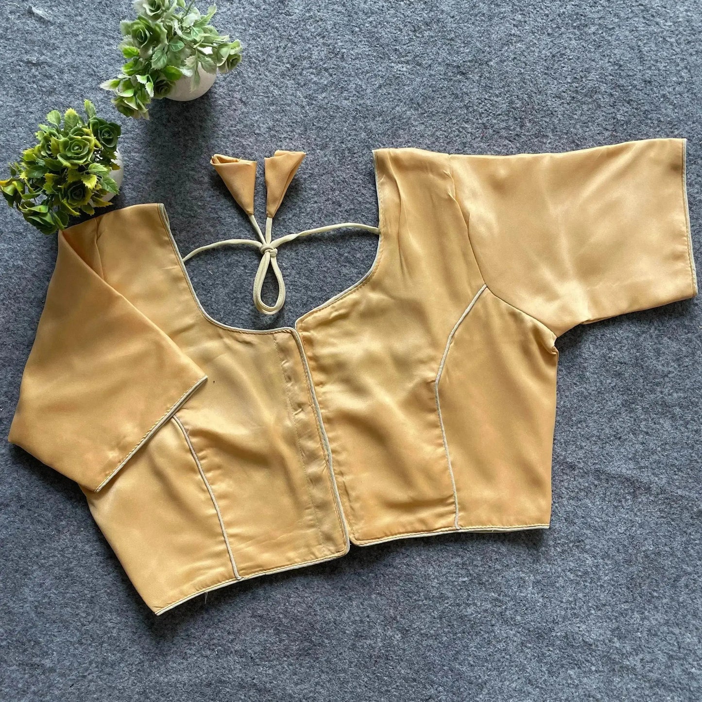 plain malai satin blouse - elegant and versatile - rpd fashion