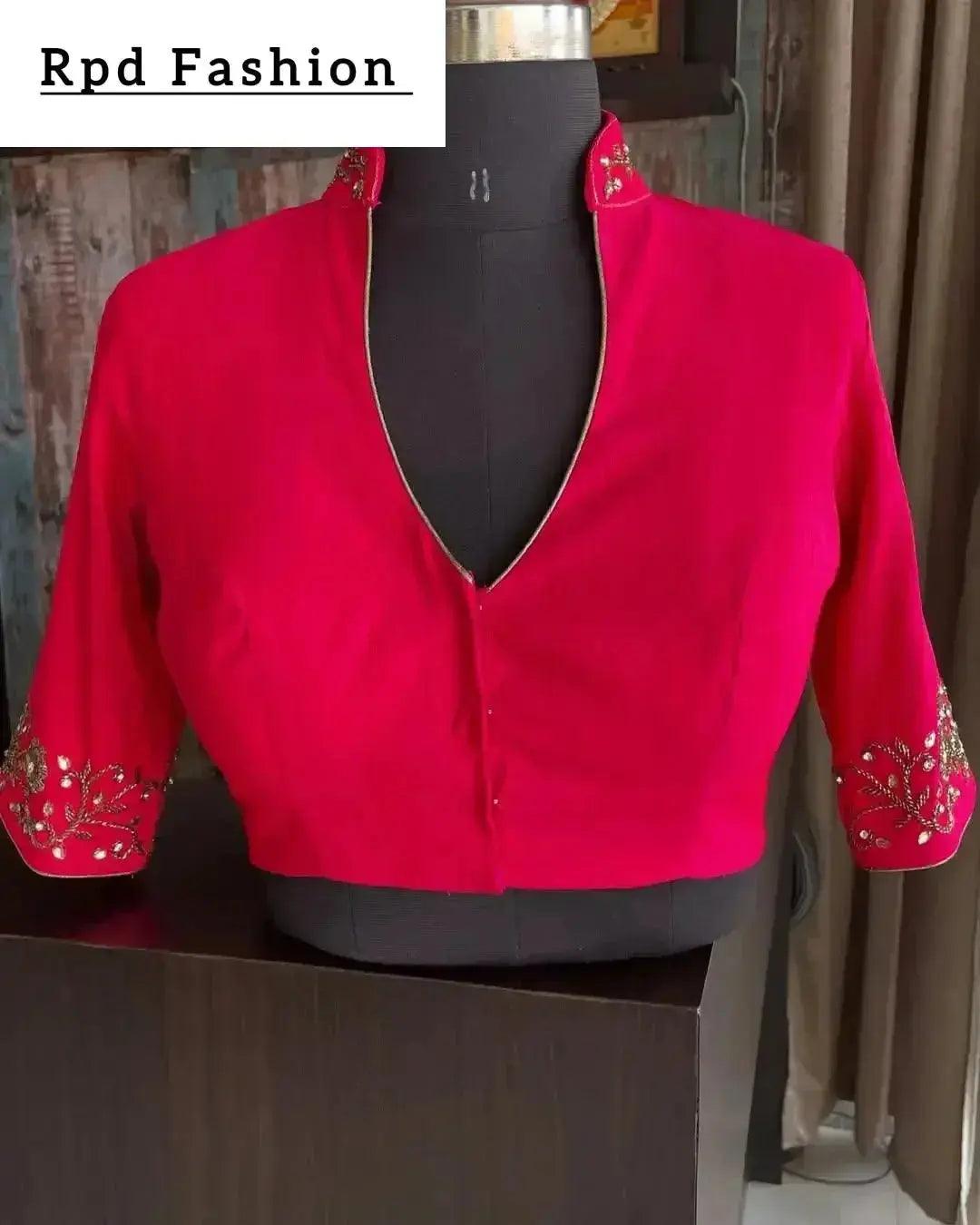 premium banglori silk handcrafted blouse with intricate work - rpd fashion