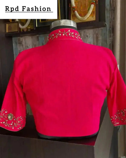 Premium Banglori Silk Handcrafted Blouse with Intricate Work - RPD Fashion