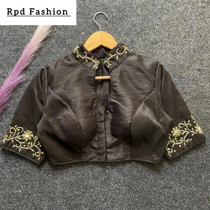 Premium Banglori Silk Handcrafted Blouse with Intricate Work - RPD Fashion