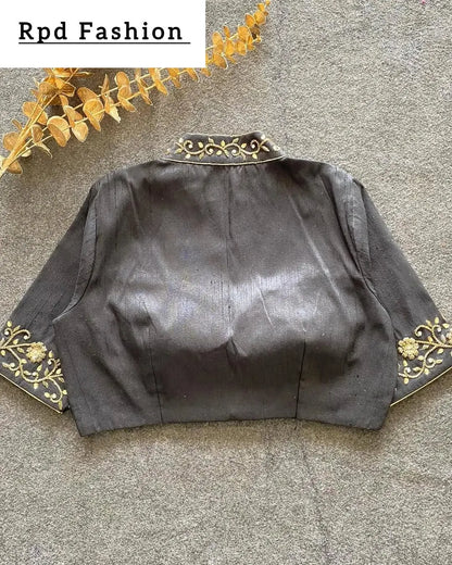 Premium Banglori Silk Handcrafted Blouse with Intricate Work - RPD Fashion