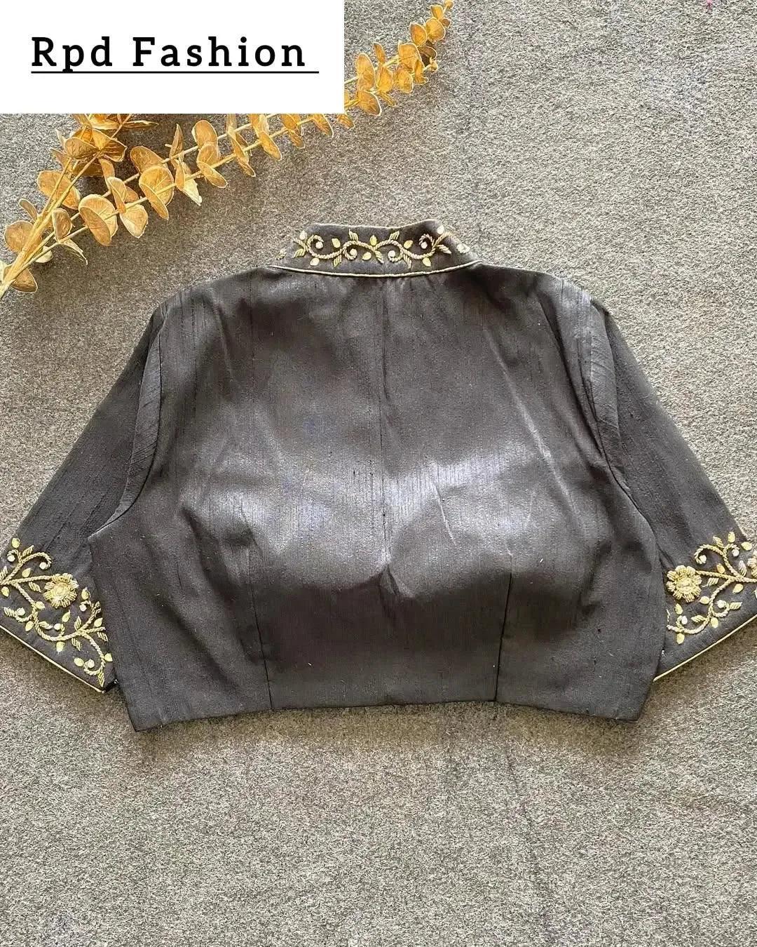 premium banglori silk handcrafted blouse with intricate work - rpd fashion