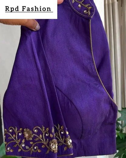 Premium Banglori Silk Handcrafted Blouse with Intricate Work - RPD Fashion