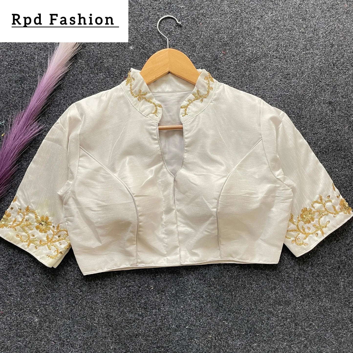 premium banglori silk handcrafted blouse with intricate work - rpd fashion