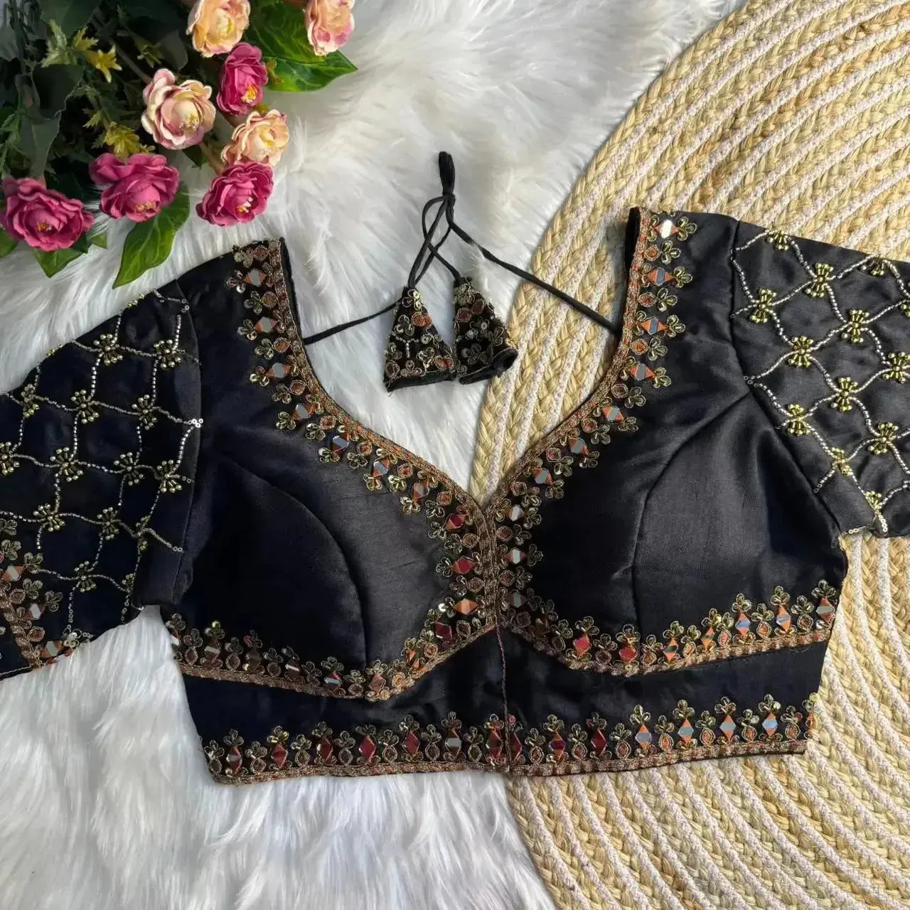 premium sabyasachi bridal blouse design with traditional indian motifs - rpd fashion