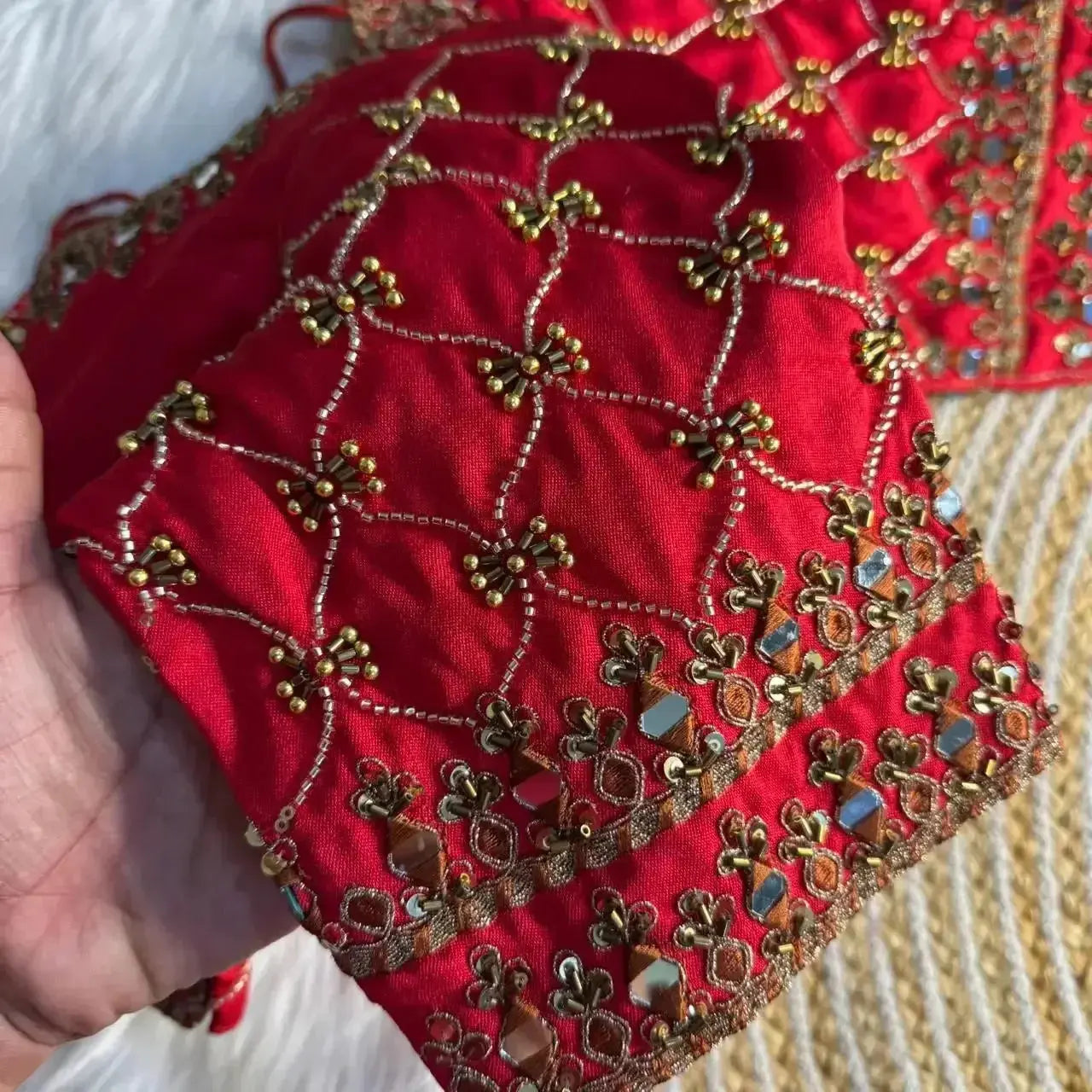 Premium Sabyasachi Bridal Blouse Design with Traditional Indian Motifs - RPD Fashion