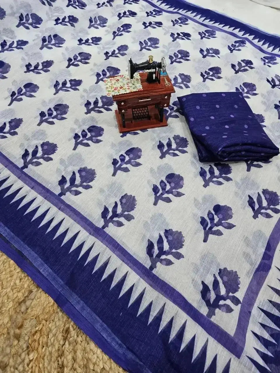 printed cotton saree for women | pink & white floral print daily wear saree - rpd fashion