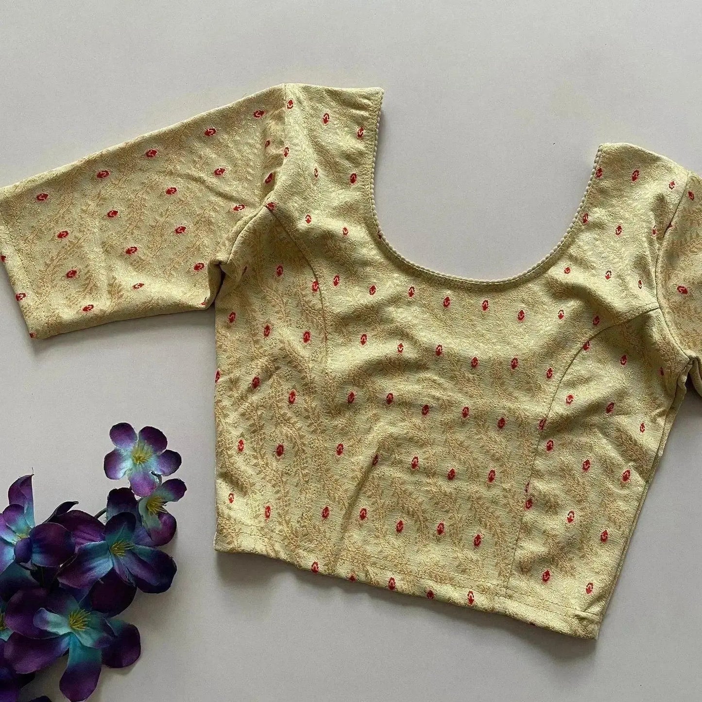 ready to wear stretchable blouse - cotton jacquard - rpd fashion