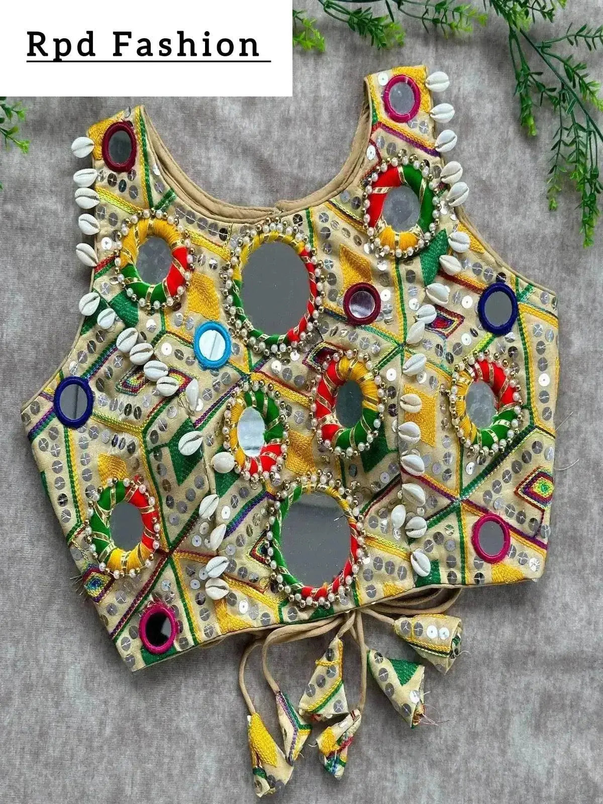 real mirror multi-thread work blouse for festivities - rpd fashion