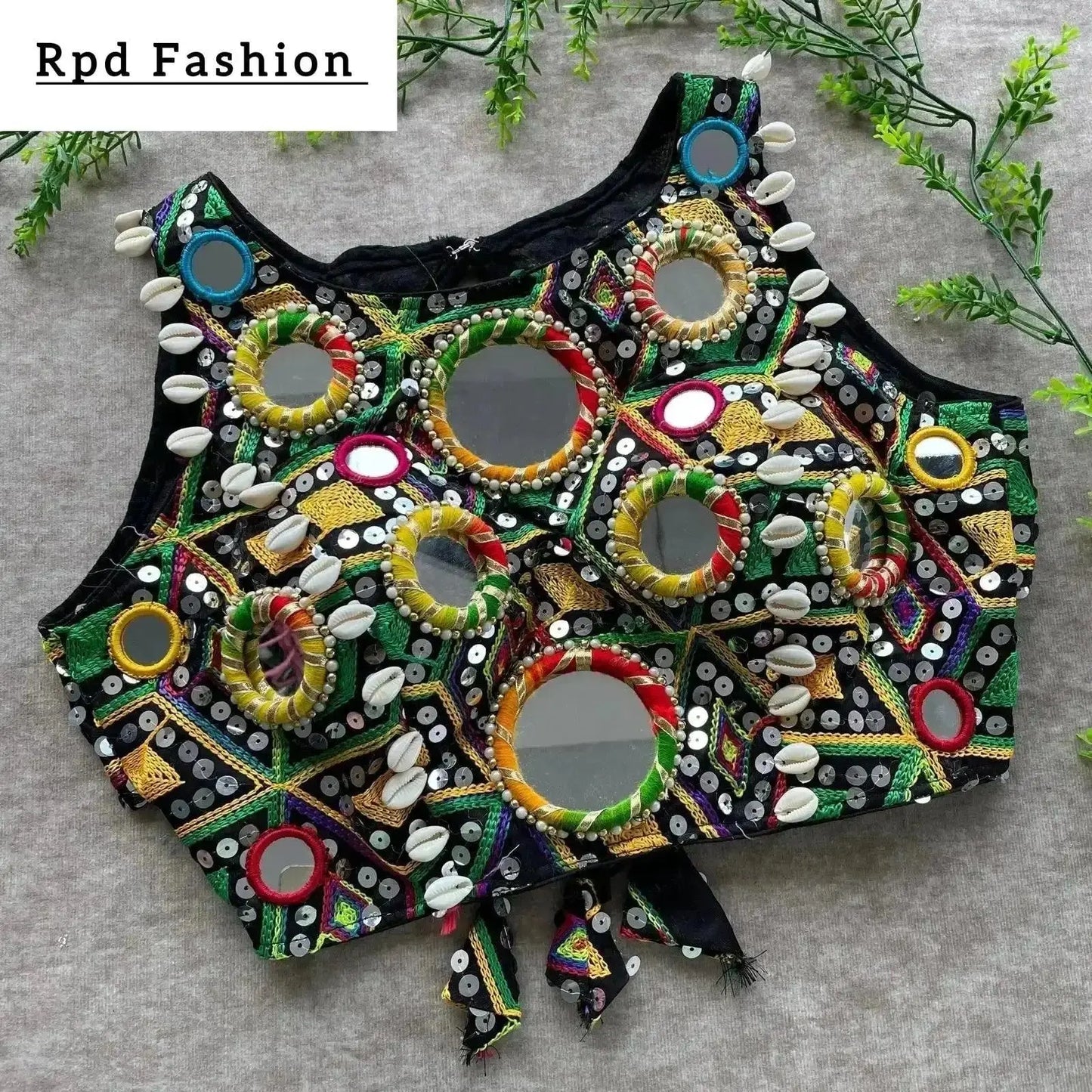 real mirror multi-thread work blouse for festivities - rpd fashion