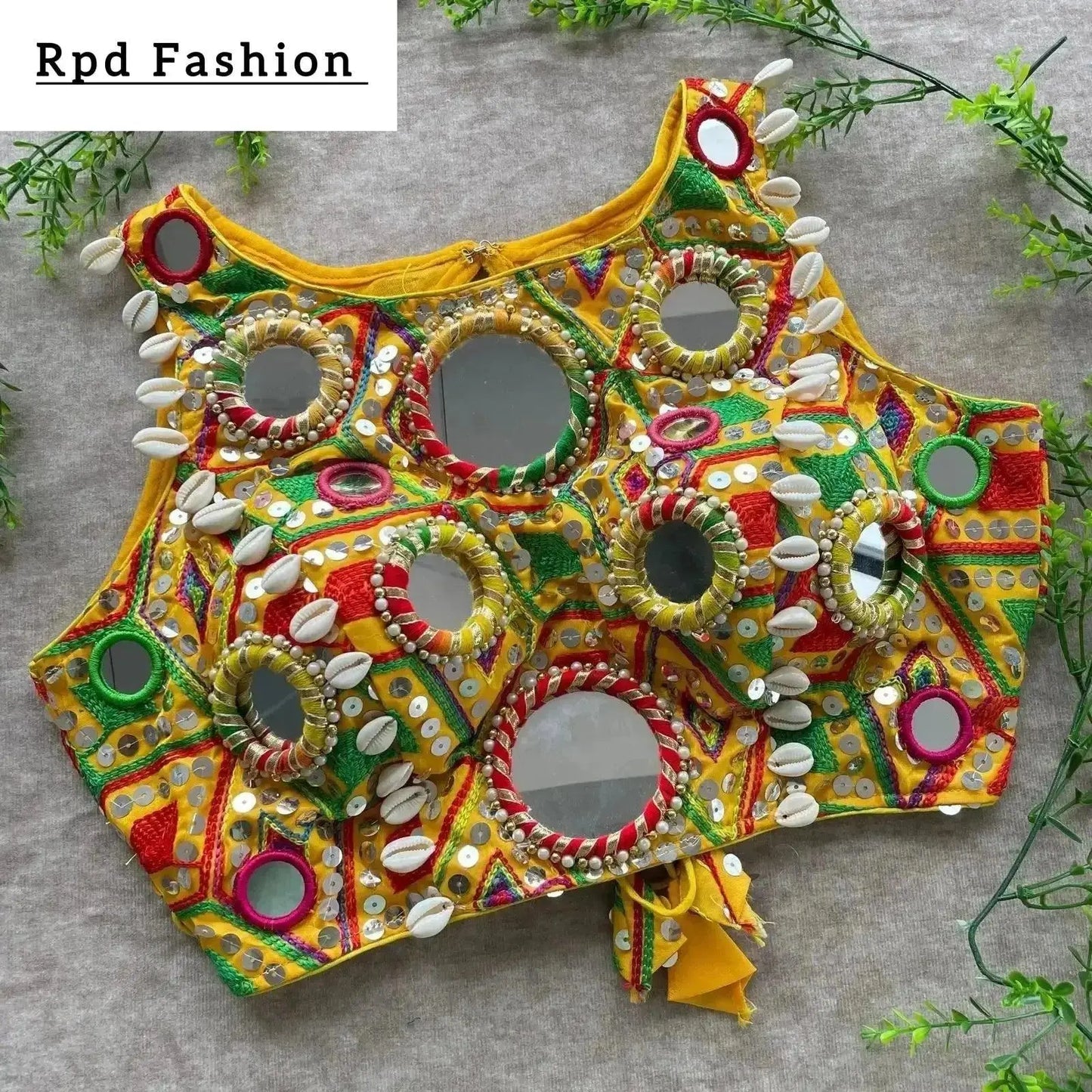 real mirror multi-thread work blouse for festivities - rpd fashion