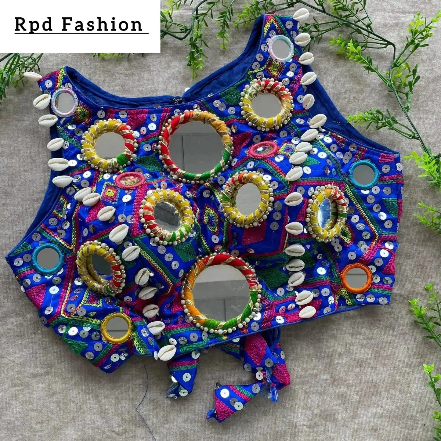 real mirror multi-thread work blouse for festivities - rpd fashion