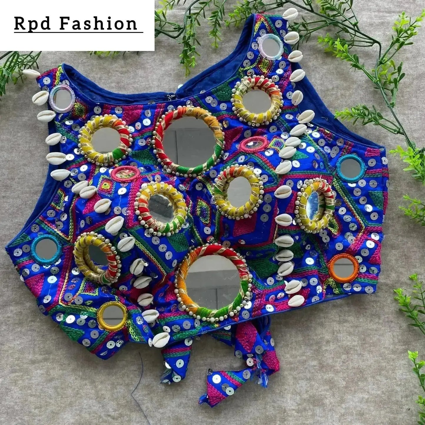 real mirror multi-thread work blouse for festivities - rpd fashion