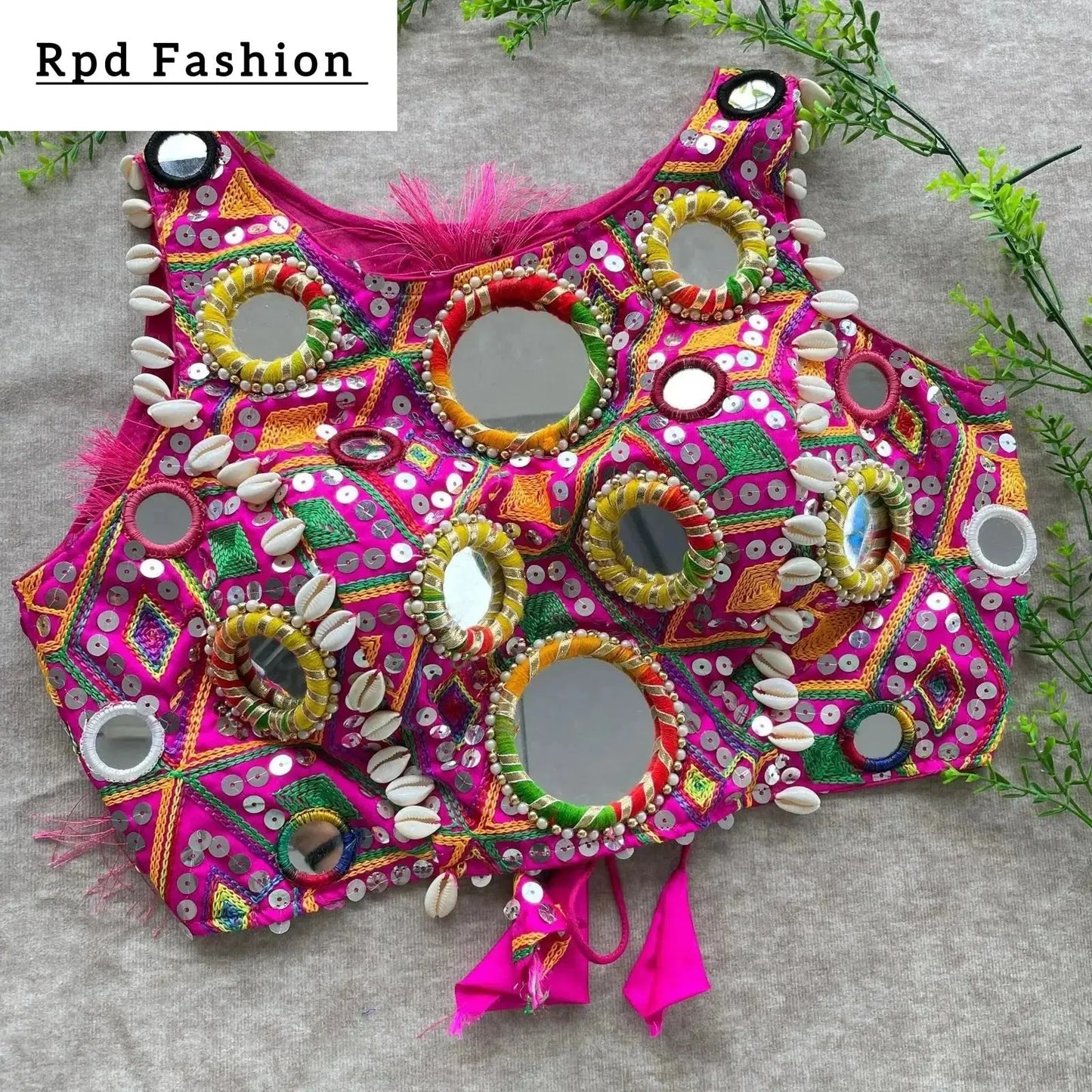 real mirror multi-thread work blouse for festivities - rpd fashion