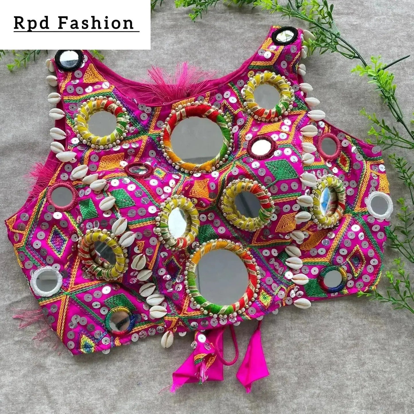 real mirror multi-thread work blouse for festivities - rpd fashion