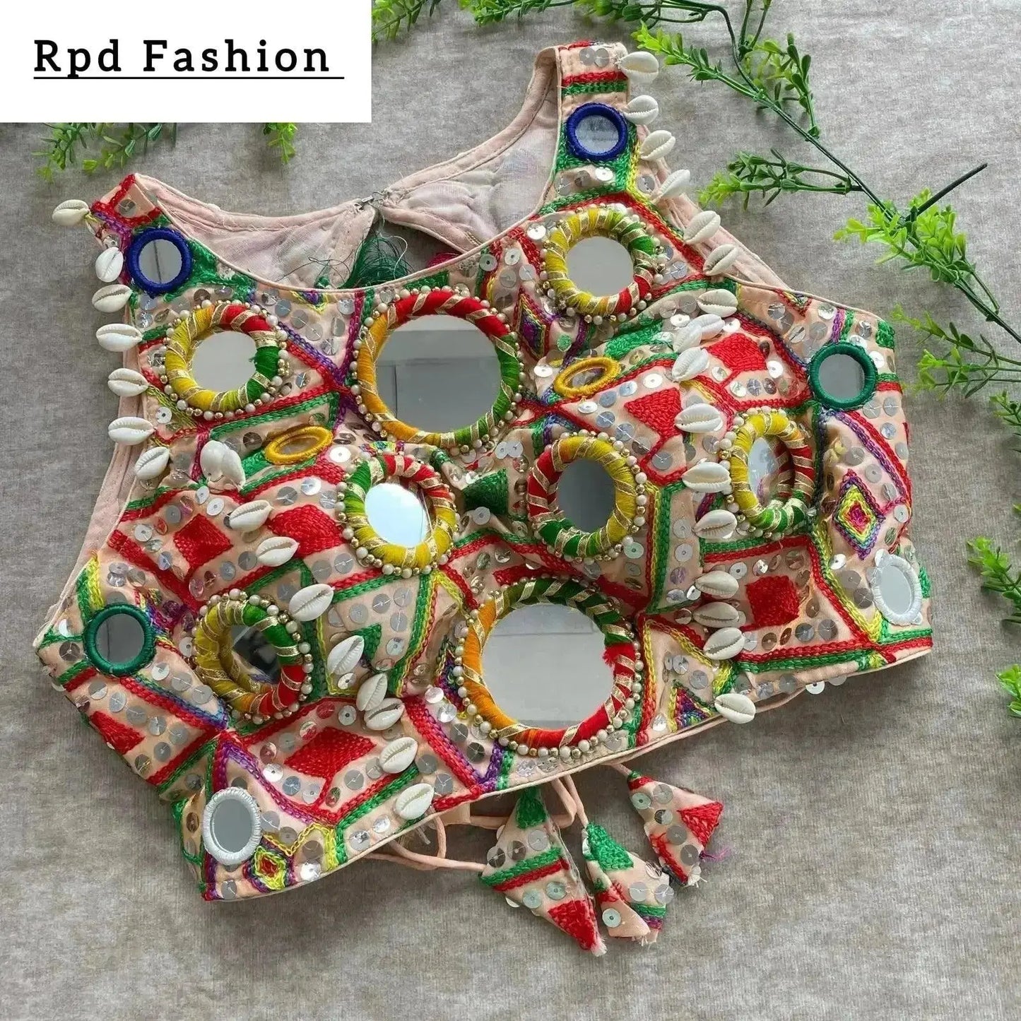 real mirror multi-thread work blouse for festivities - rpd fashion