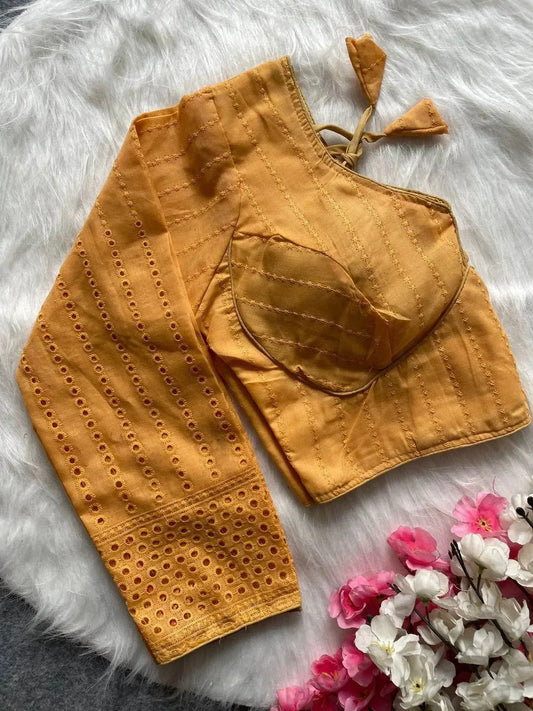 Sabyasachi Full Sleeve Hakoba Blouse - Elegant Cotton Wear - RPD Fashion