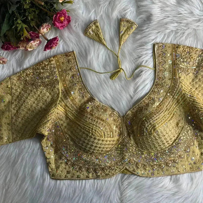 Sabyasachi Inspired Bridal Blouse designs with Heavy Stars & Rainbow Work - RPD Fashion