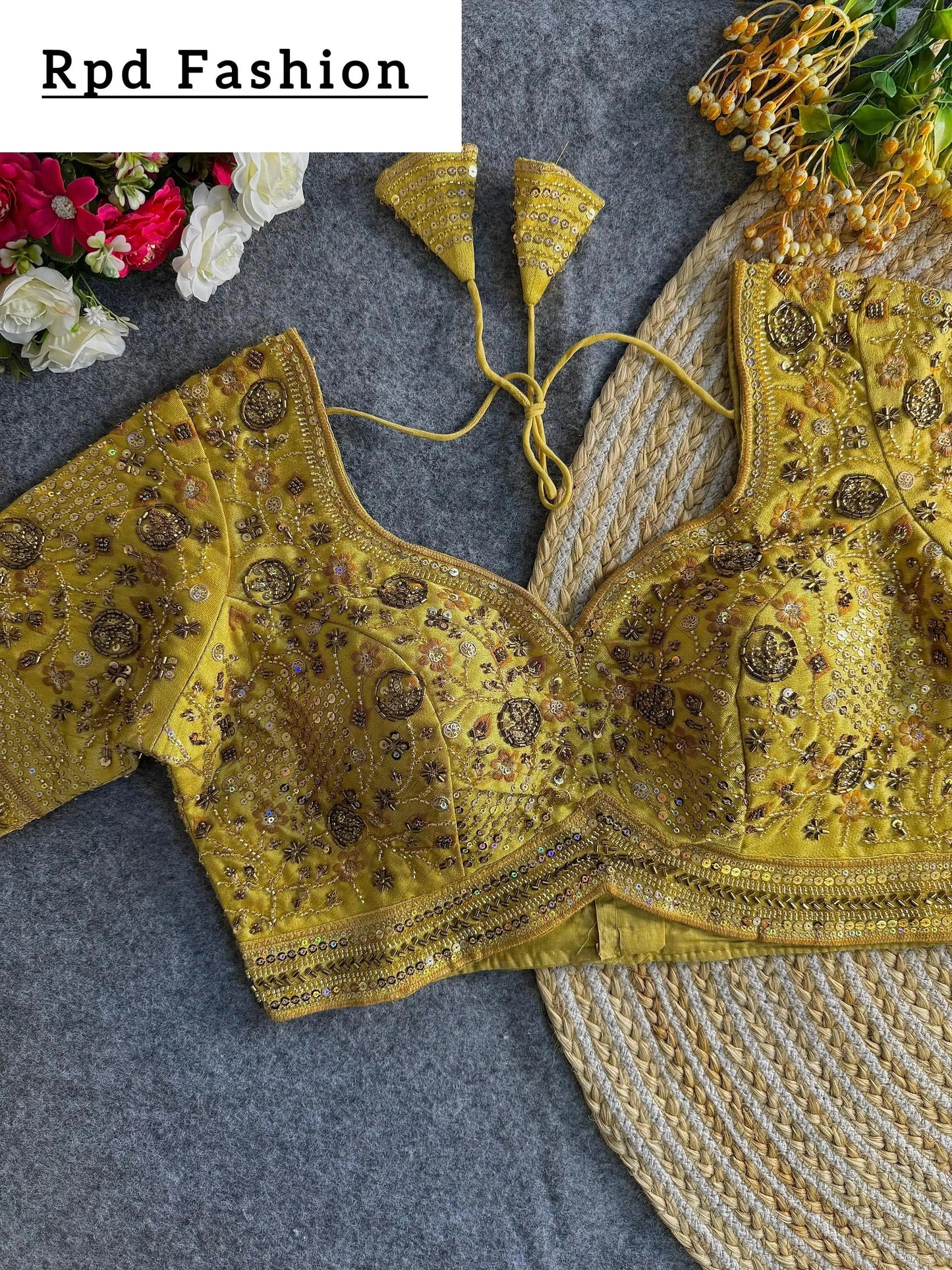 sabyasachi inspired handwork blouse - rpd fashion