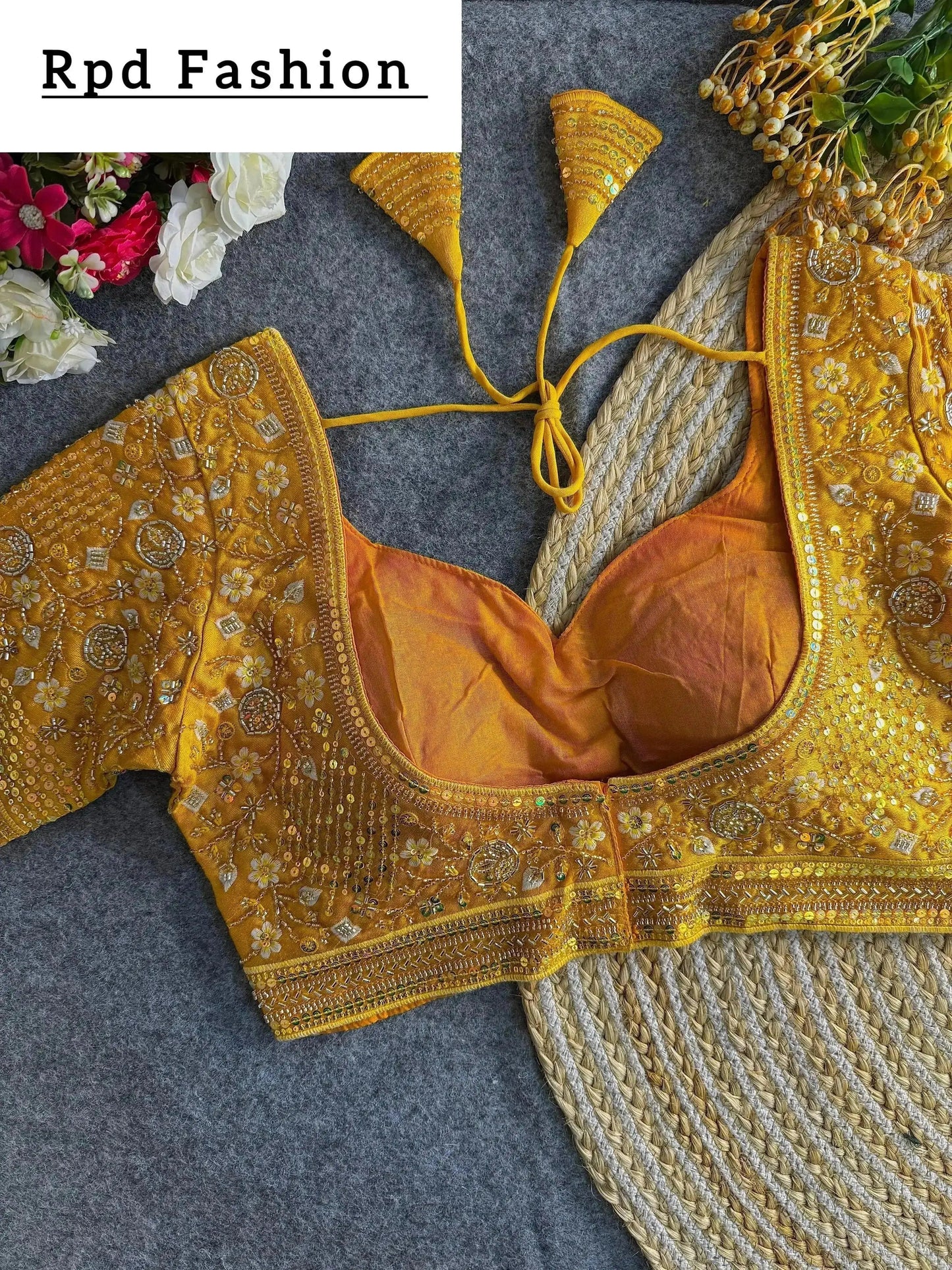 sabyasachi inspired handwork blouse - rpd fashion