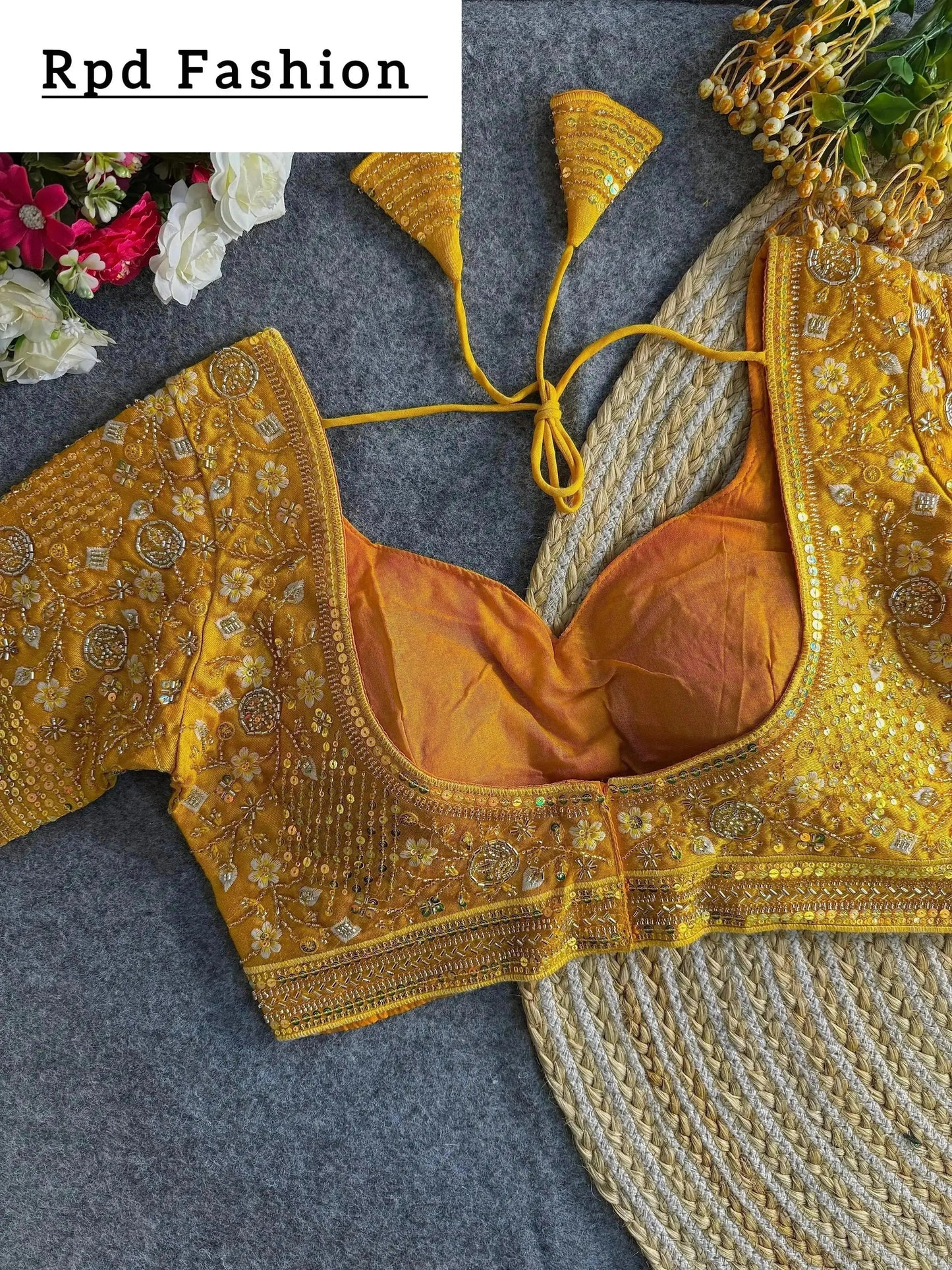 sabyasachi inspired handwork blouse - rpd fashion