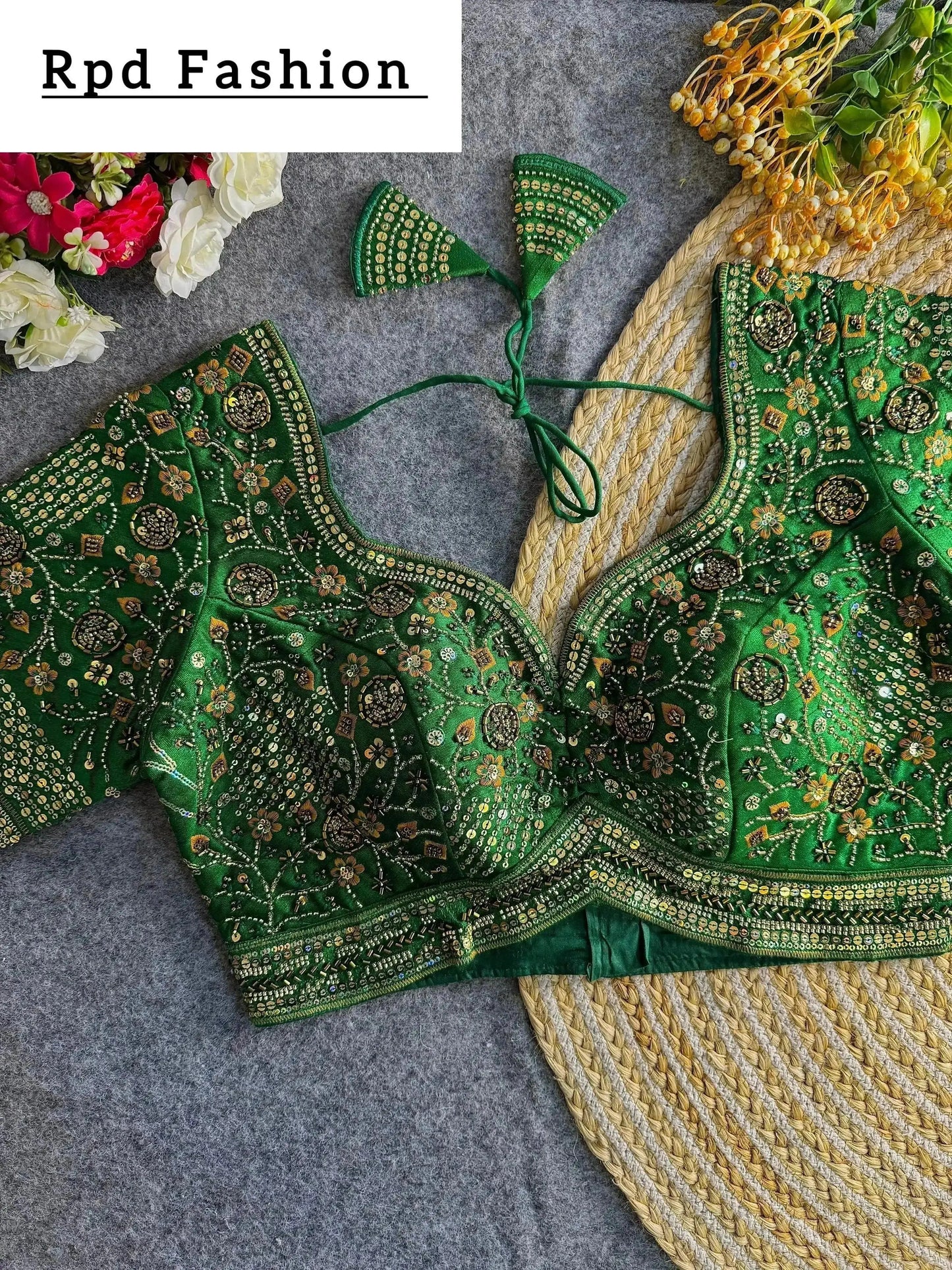 sabyasachi inspired handwork blouse - rpd fashion