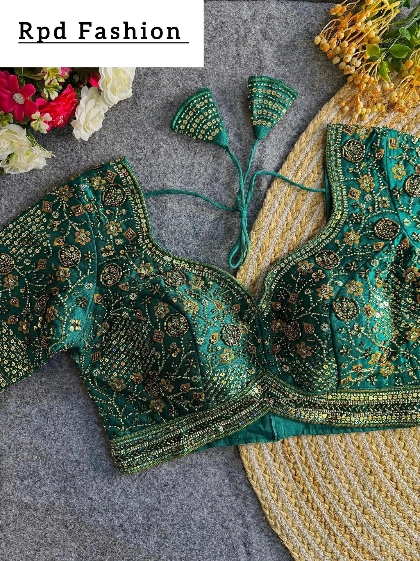 sabyasachi inspired handwork blouse - rpd fashion