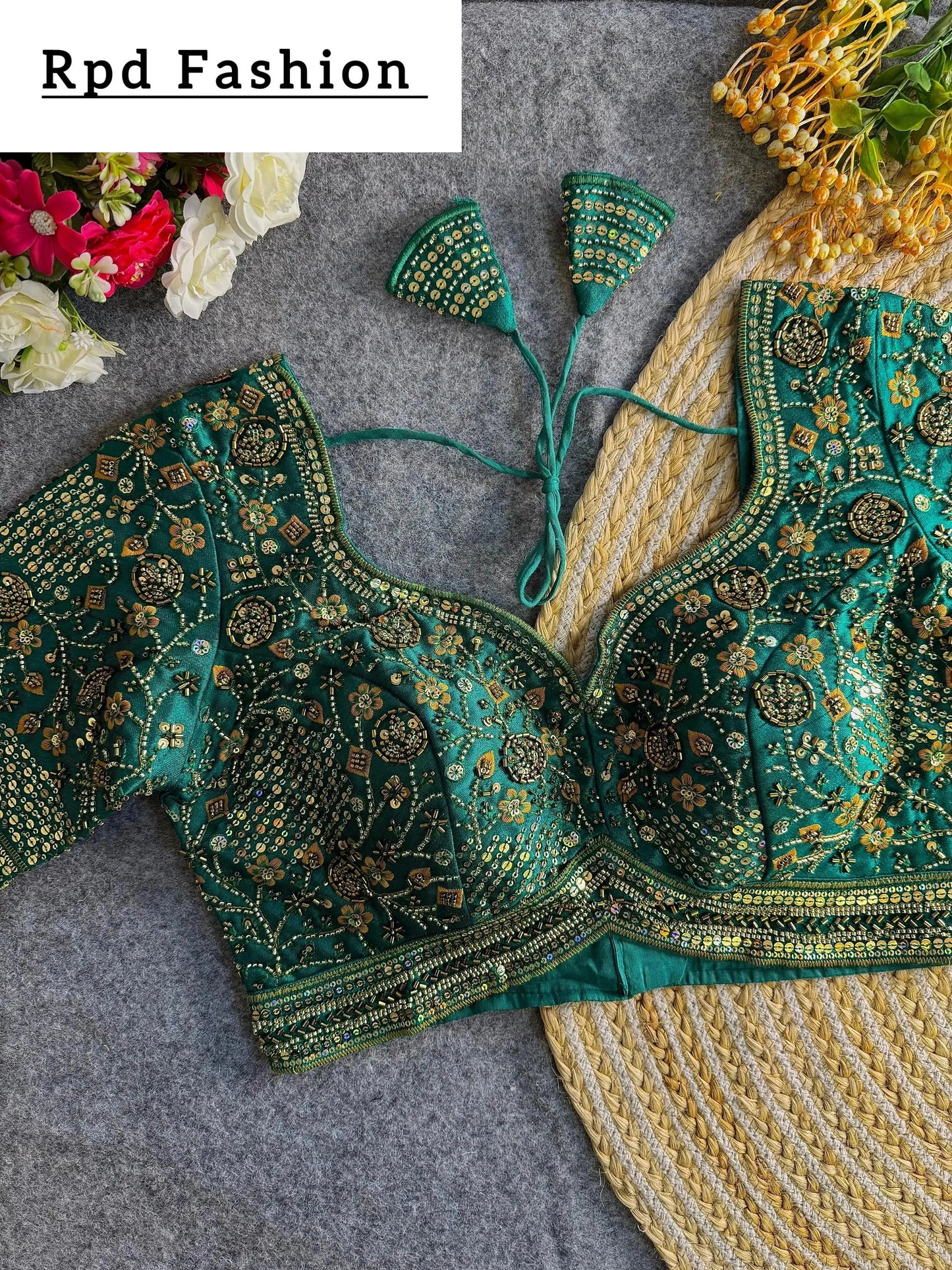 sabyasachi inspired handwork blouse - rpd fashion