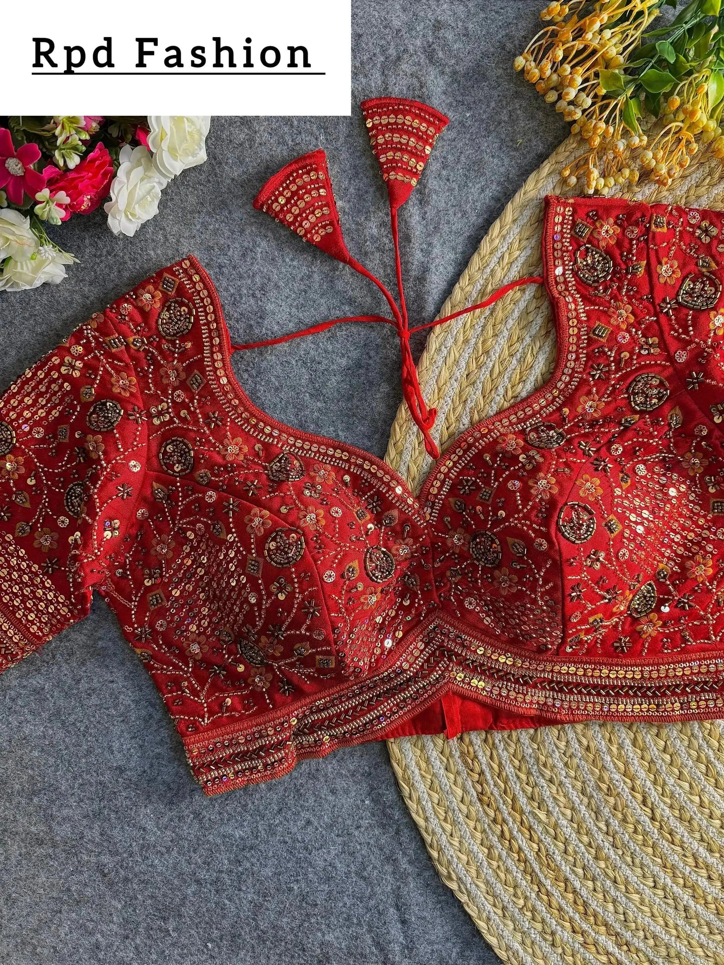 sabyasachi inspired handwork blouse - rpd fashion