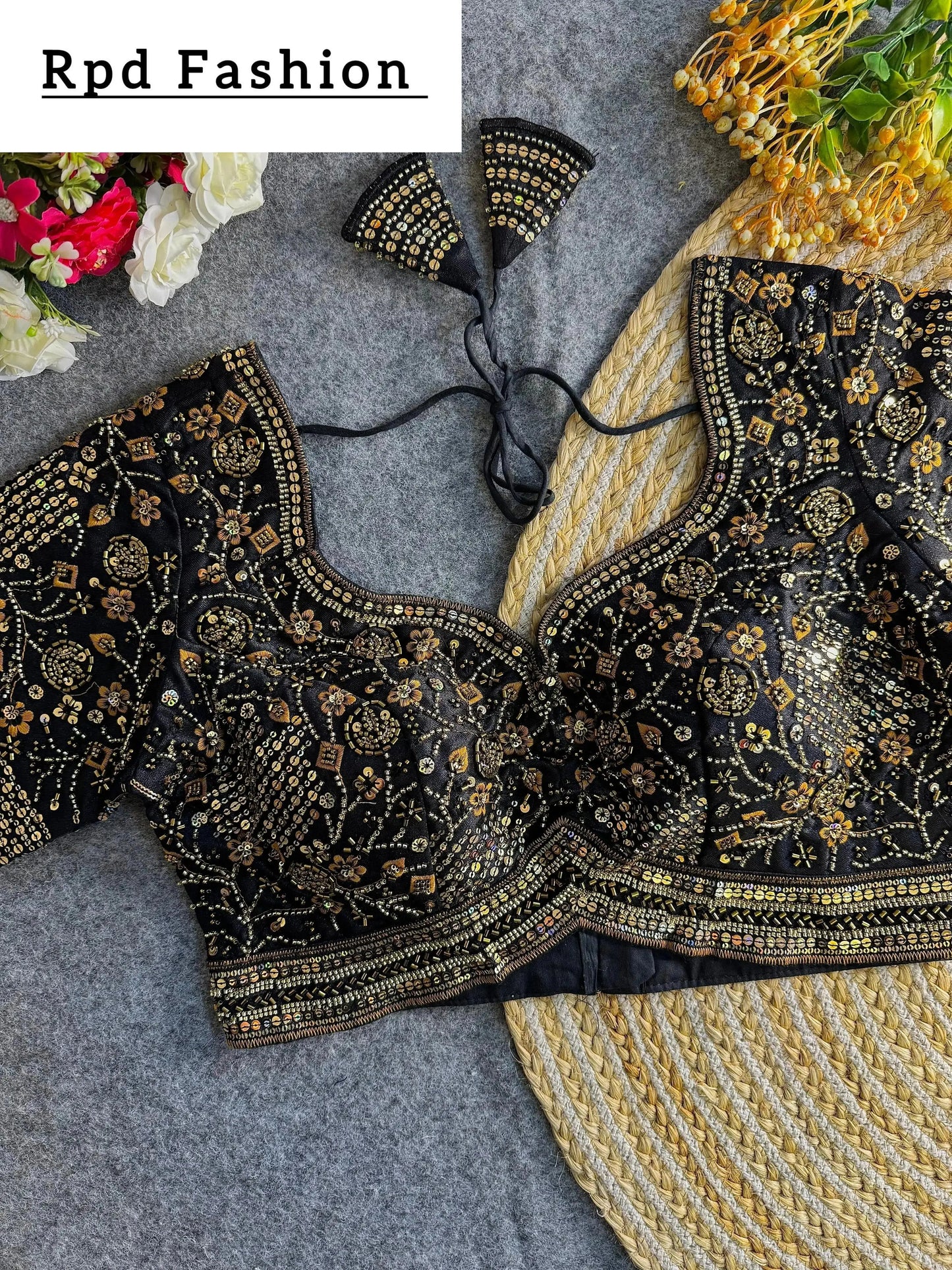 sabyasachi inspired handwork blouse - rpd fashion