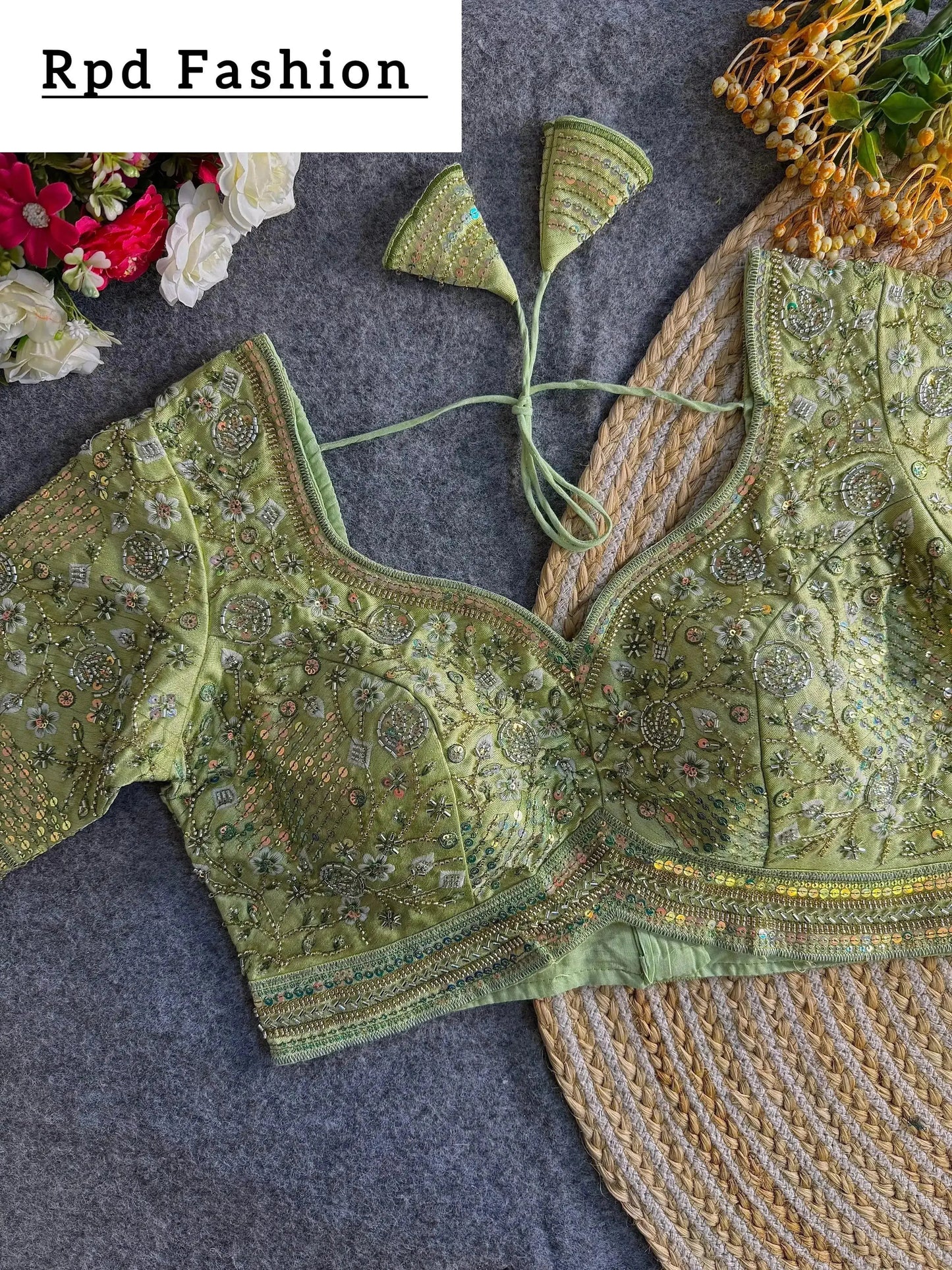 sabyasachi inspired handwork blouse - rpd fashion