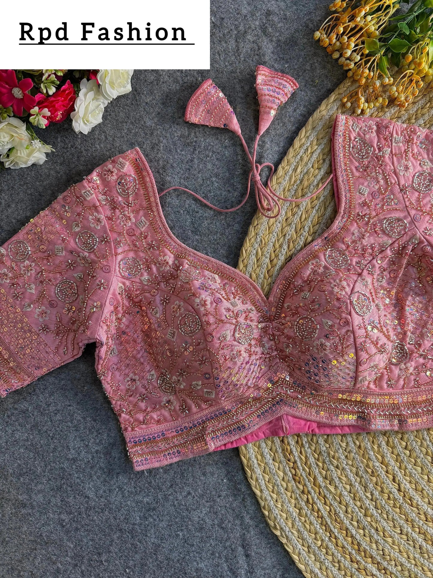 sabyasachi inspired handwork blouse - rpd fashion