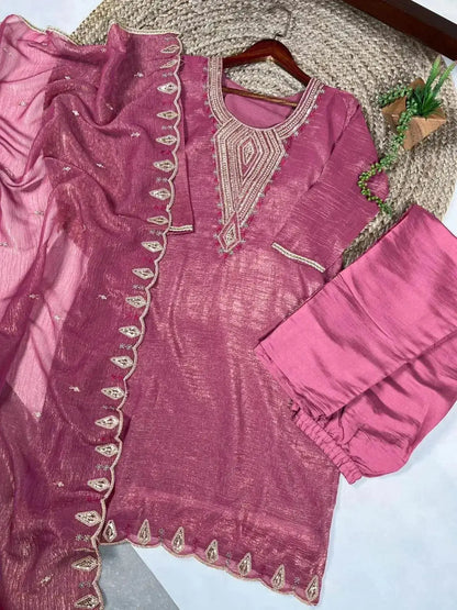 Silver Glosy Readymade Dress Collection - RPD Fashion