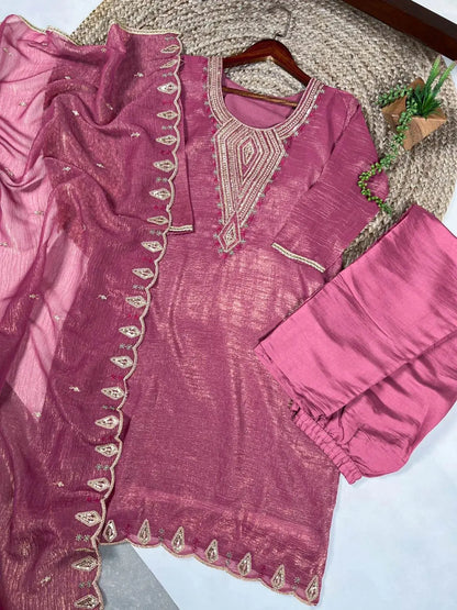 Silver Glosy Readymade Dress Collection - RPD Fashion