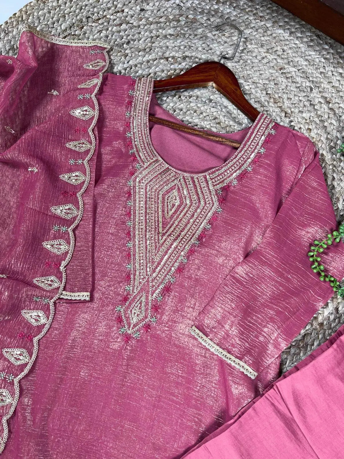 Silver Glosy Readymade Dress Collection - RPD Fashion