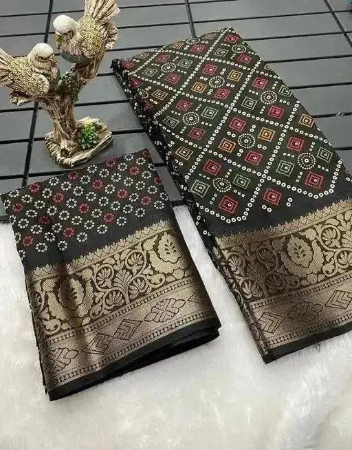 Simple Saree For Wedding Function with Traditional Gold Zari Border - RPD Fashion