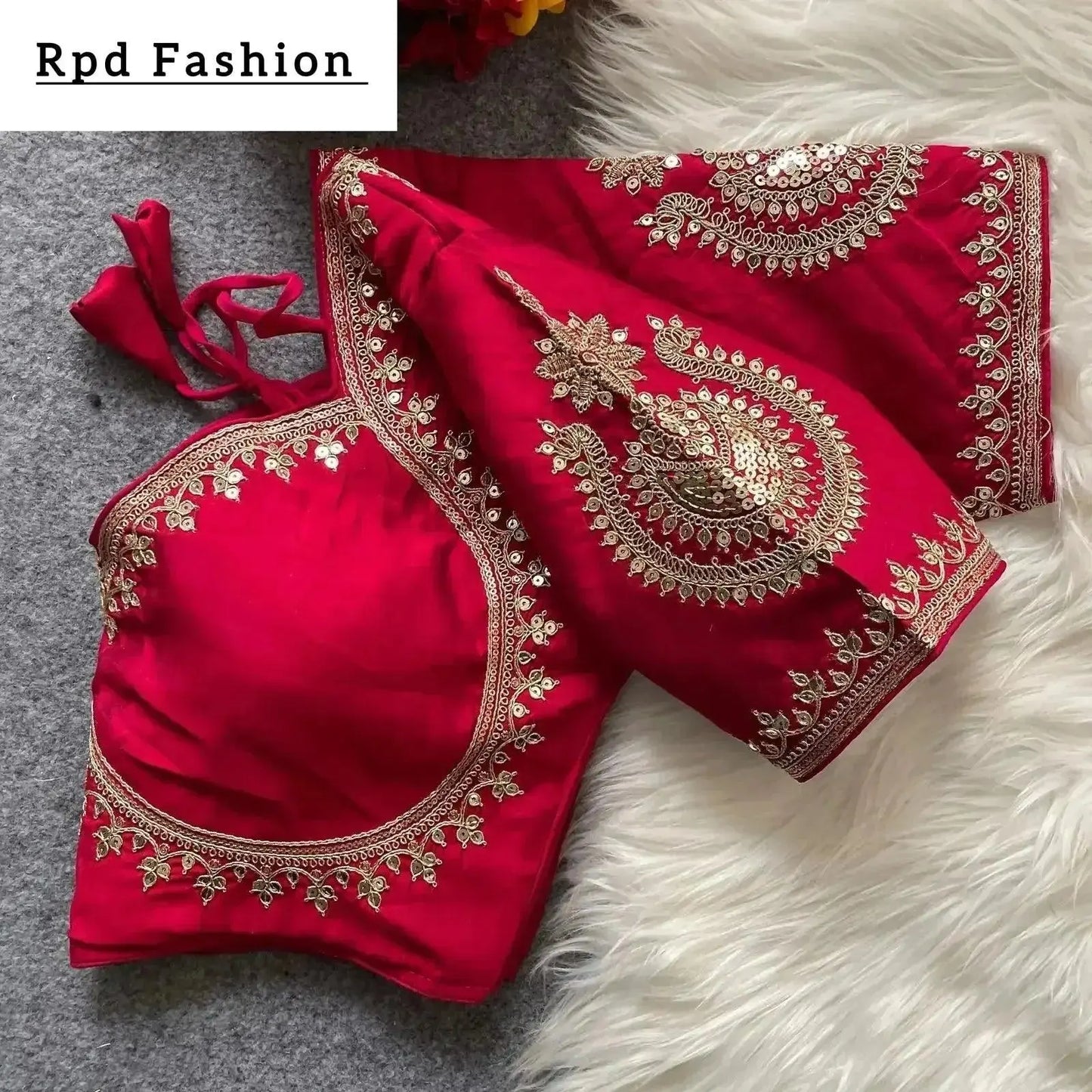 soft silk sabyasachi cut blouse - elegant design - rpd fashion