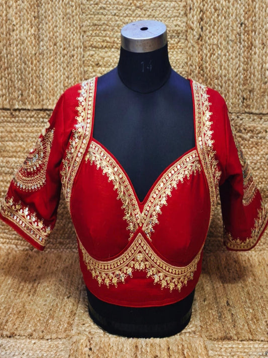 Soft silk new design sabyasachi cut blouse