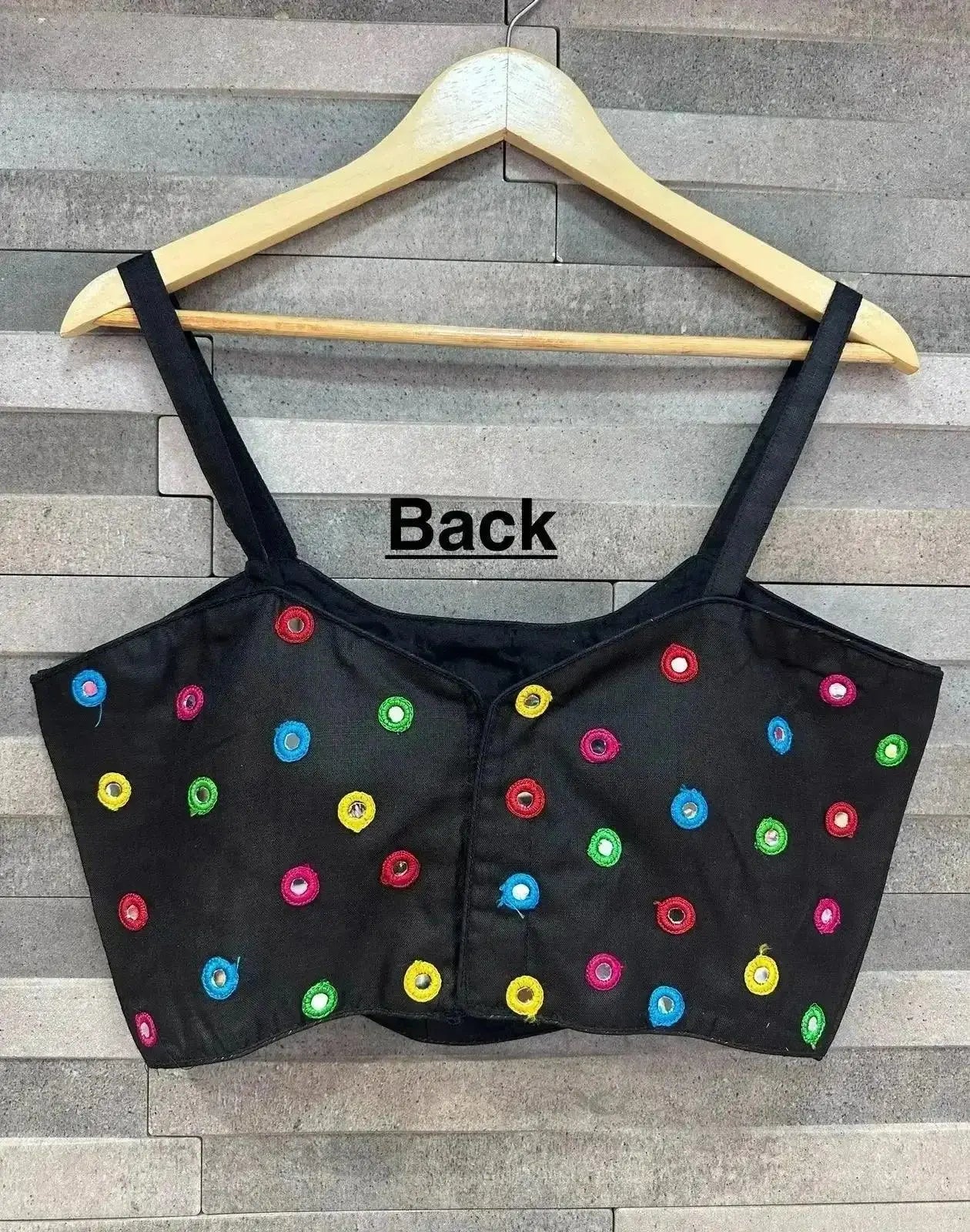 spaghetti style real kodi blouse with real mirror work - rpd fashion