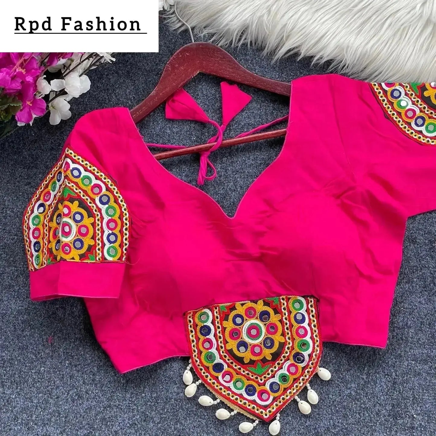 traditional navratri special halter neck blouse - rpd fashion