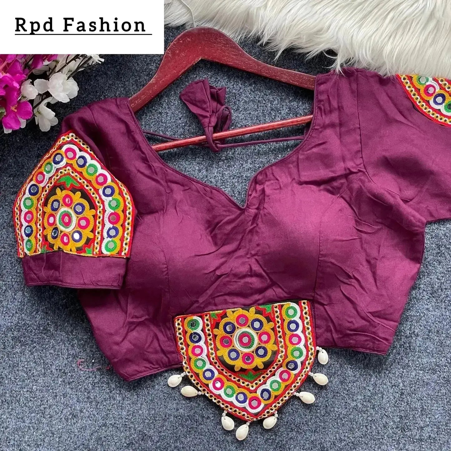 traditional navratri special halter neck blouse - rpd fashion