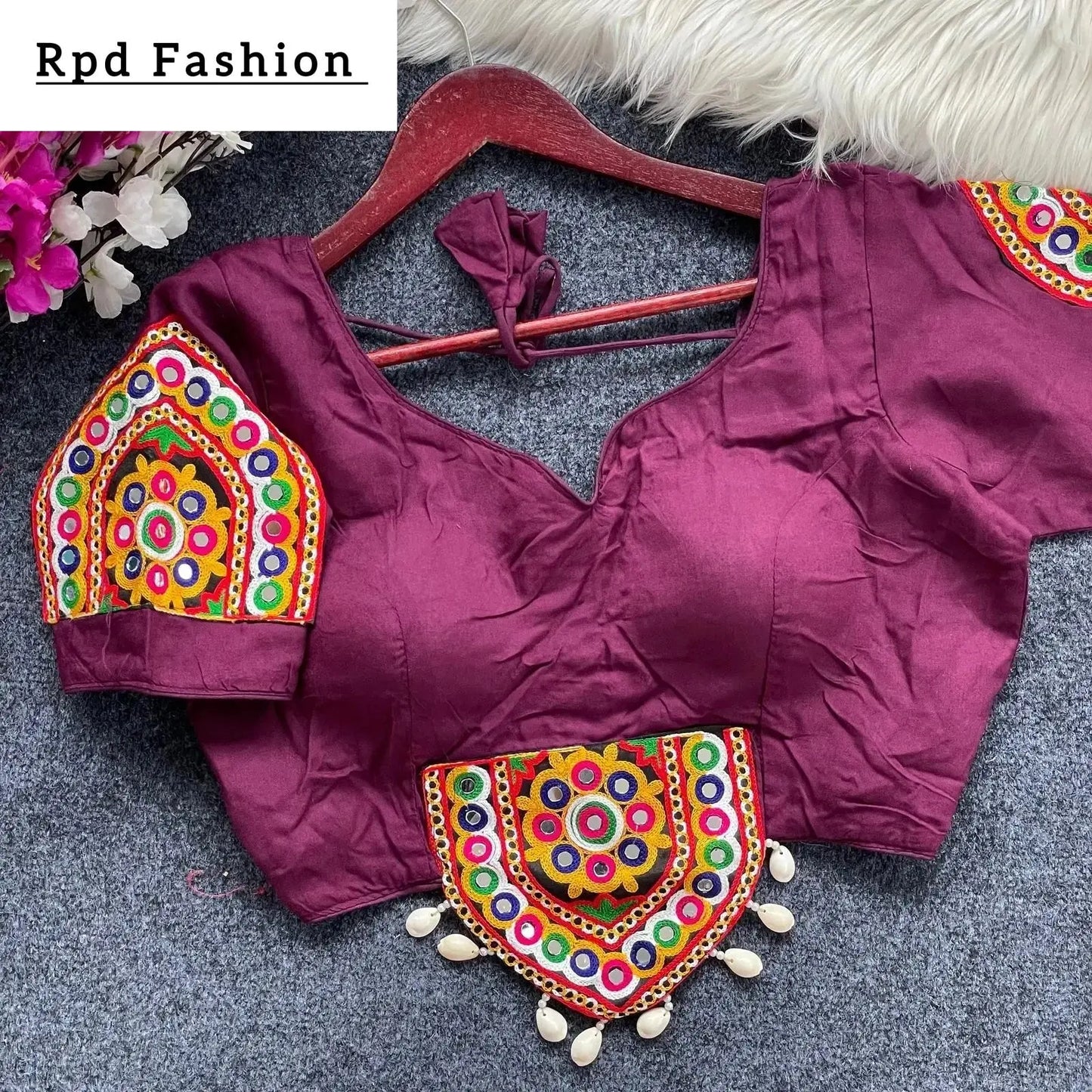 traditional navratri special halter neck blouse - rpd fashion
