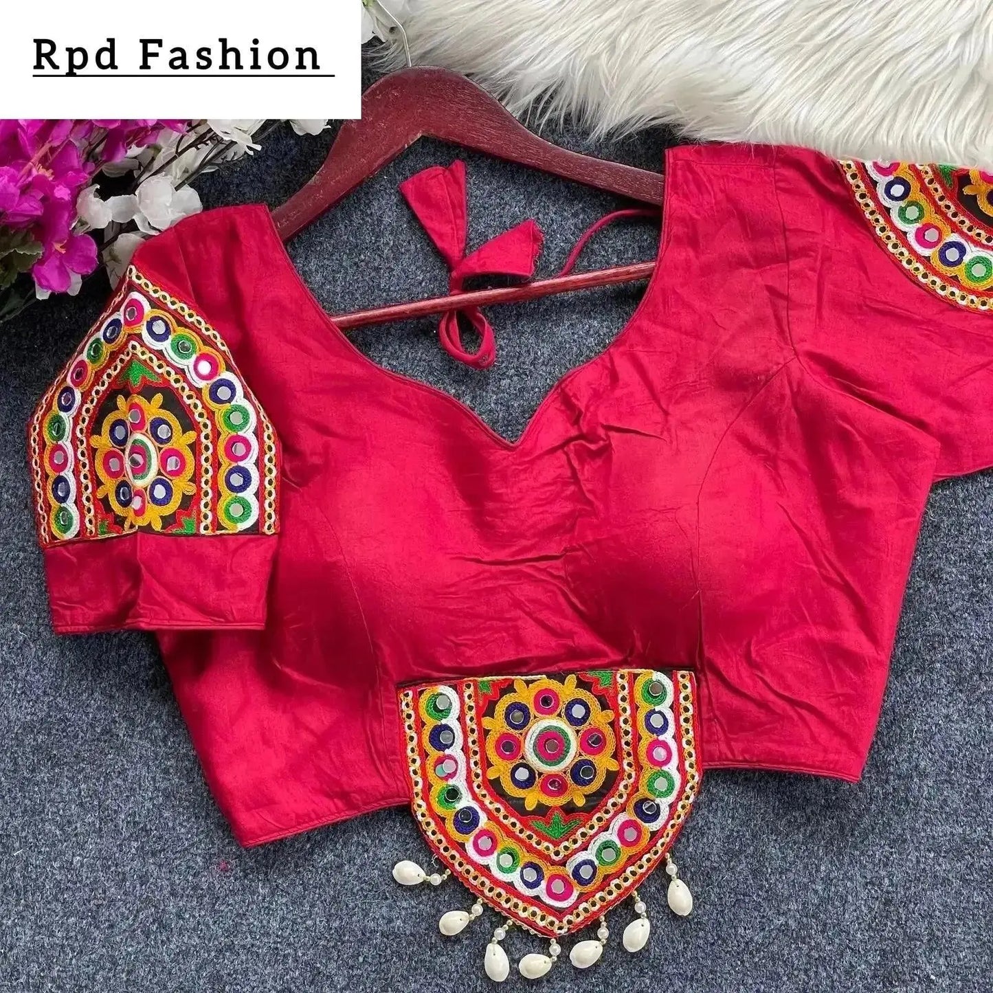 traditional navratri special halter neck blouse - rpd fashion