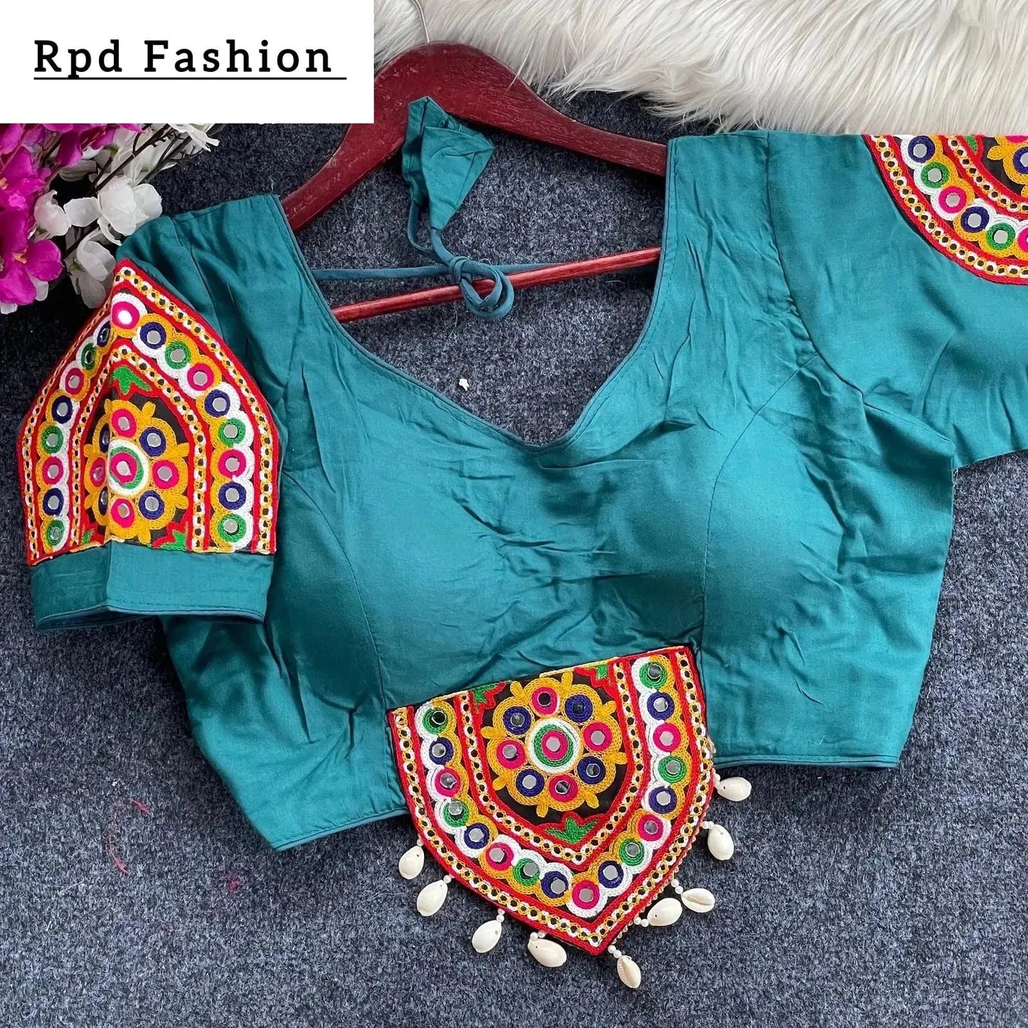 traditional navratri special halter neck blouse - rpd fashion