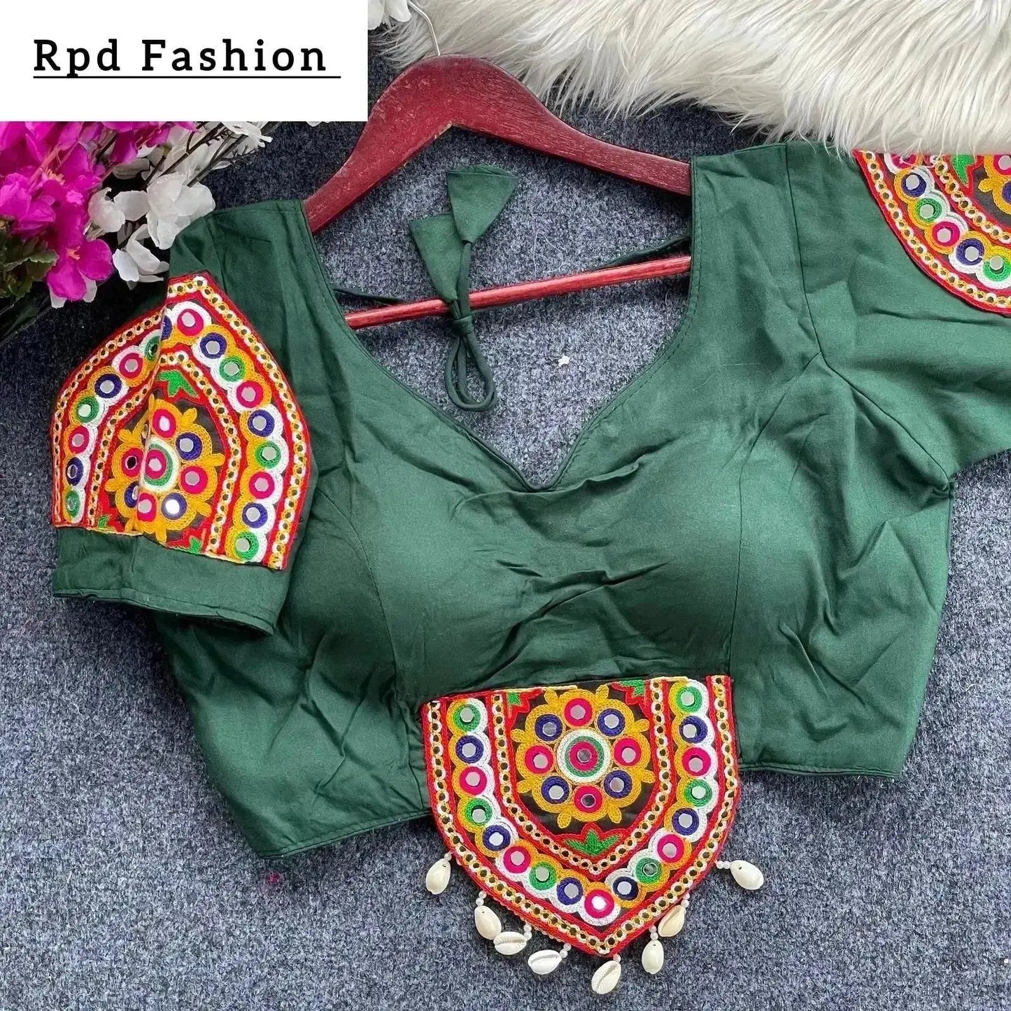 traditional navratri special halter neck blouse - rpd fashion