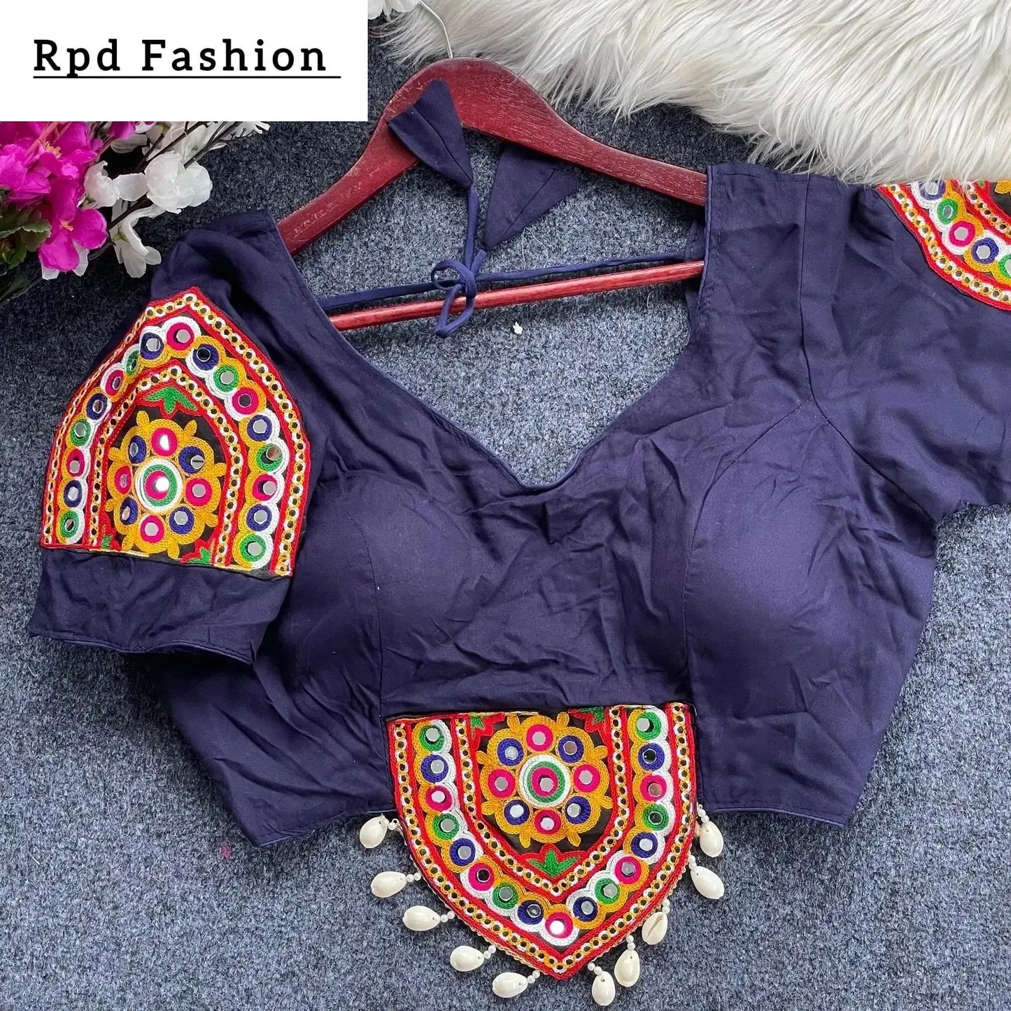 traditional navratri special halter neck blouse - rpd fashion
