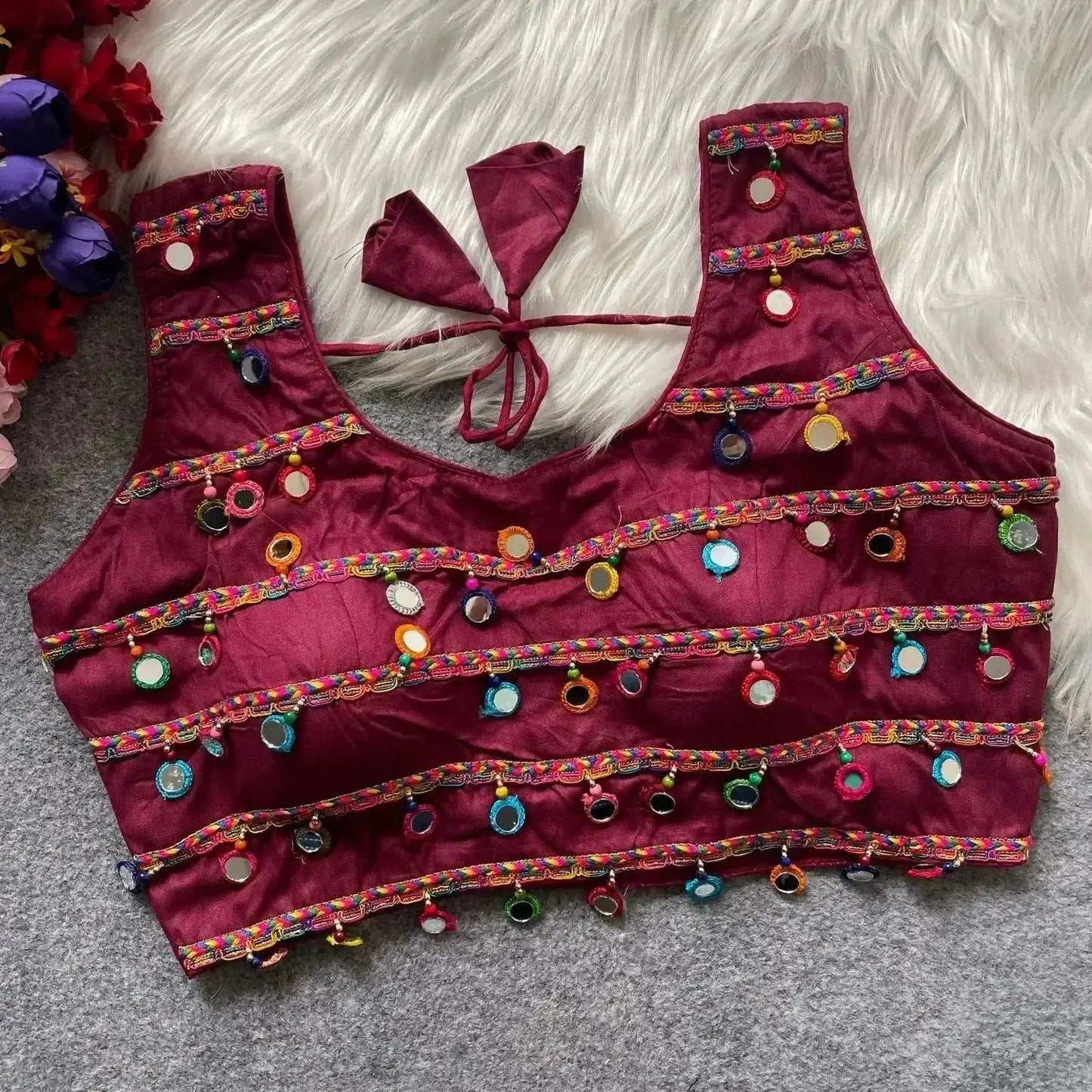 traditional navratri special halter neck blouse - rpd fashion