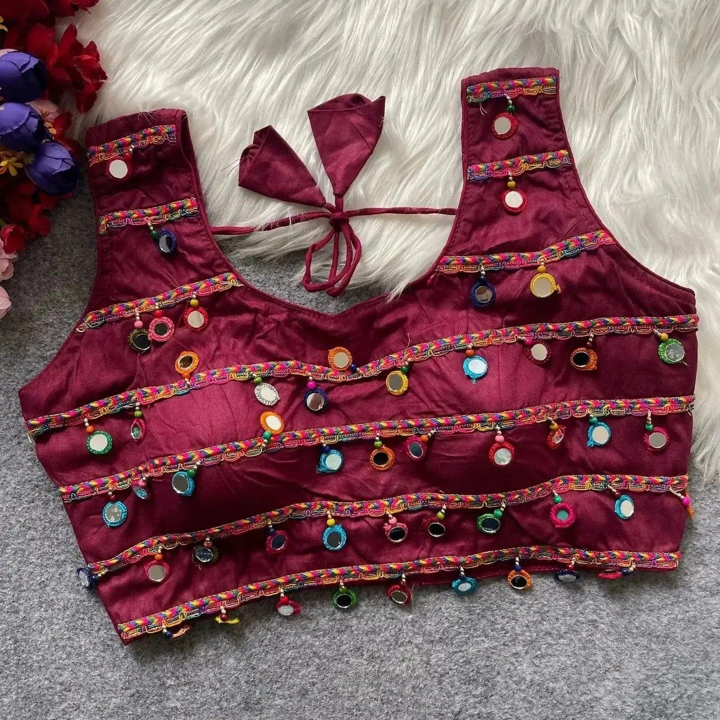 traditional navratri special halter neck blouse - rpd fashion