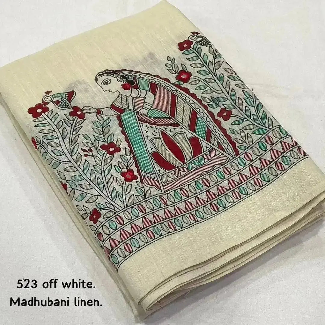Trendy Cotton Saree Blouse Design with Madhubani Print – Ethnic Style - RPD Fashion