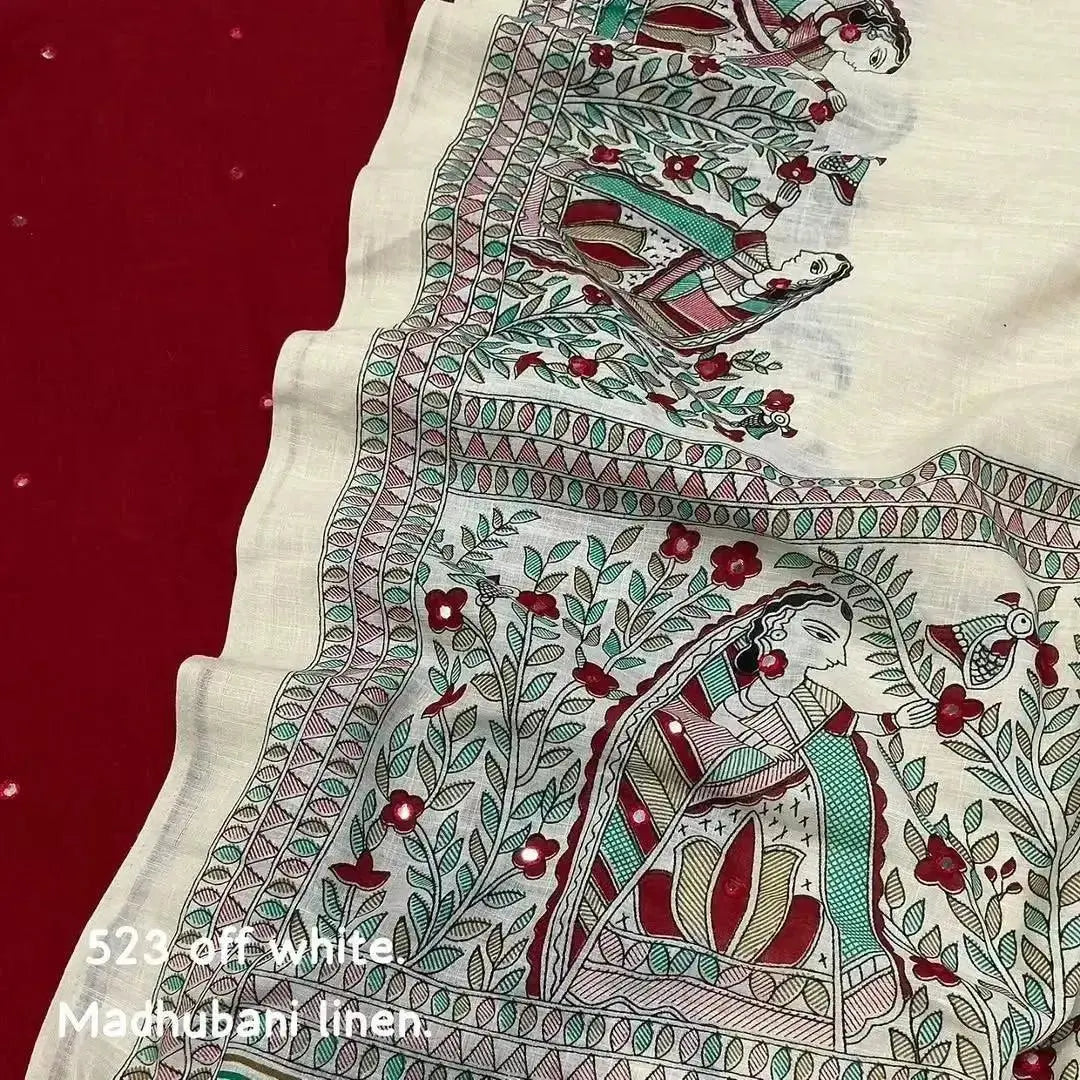 Trendy Cotton Saree Blouse Design with Madhubani Print – Ethnic Style - RPD Fashion
